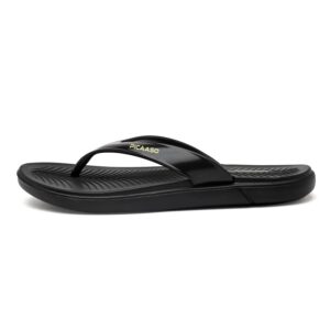 AL-6 BLACK Rubber Sole Slippers_Picaaso