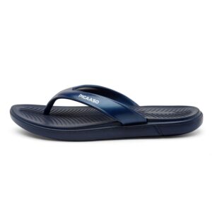 AL-6 Navy Rubber Sole Slippers_Picaaso