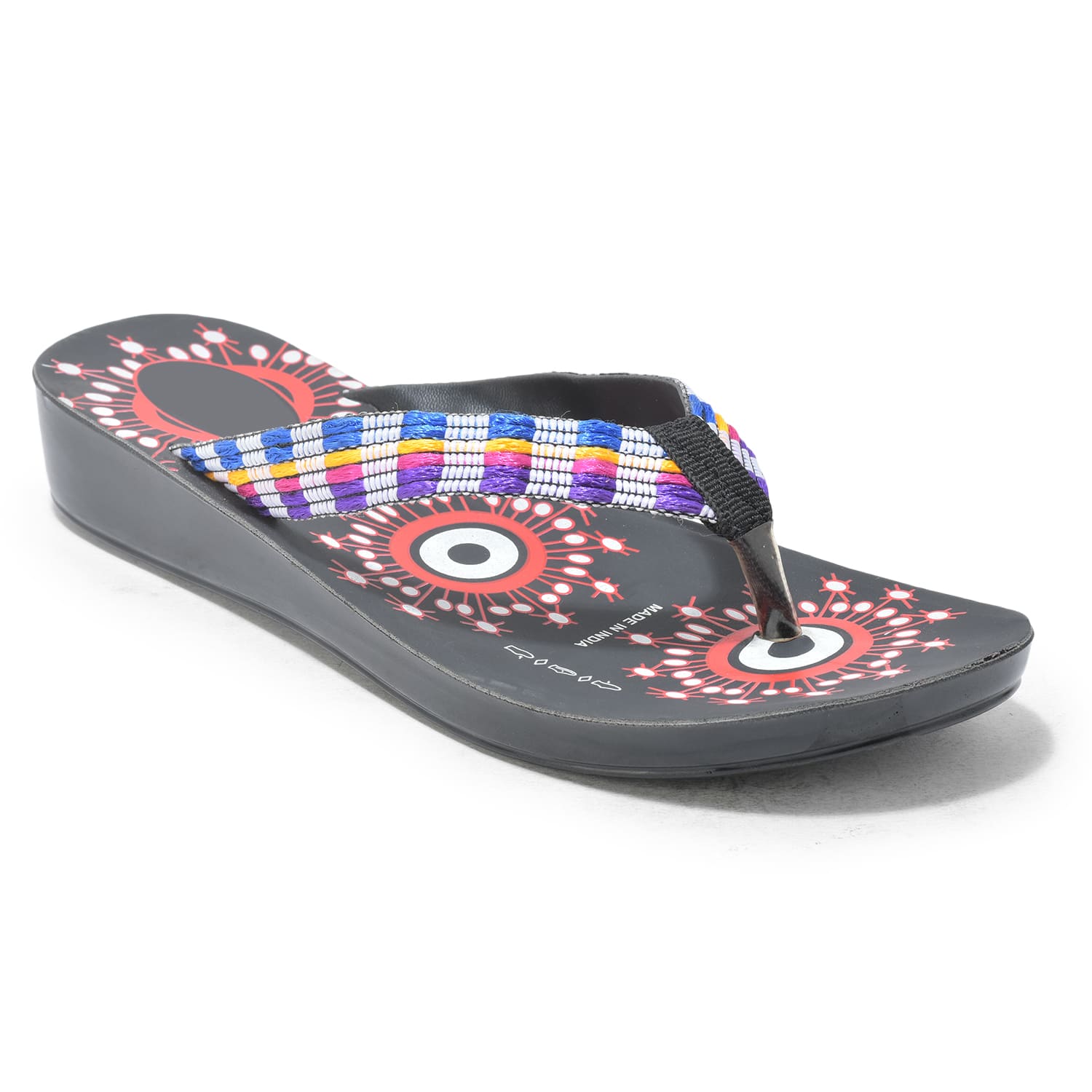 Picaaso Footwear 2184_BLK-RED (1) Women's Slides for Global Market