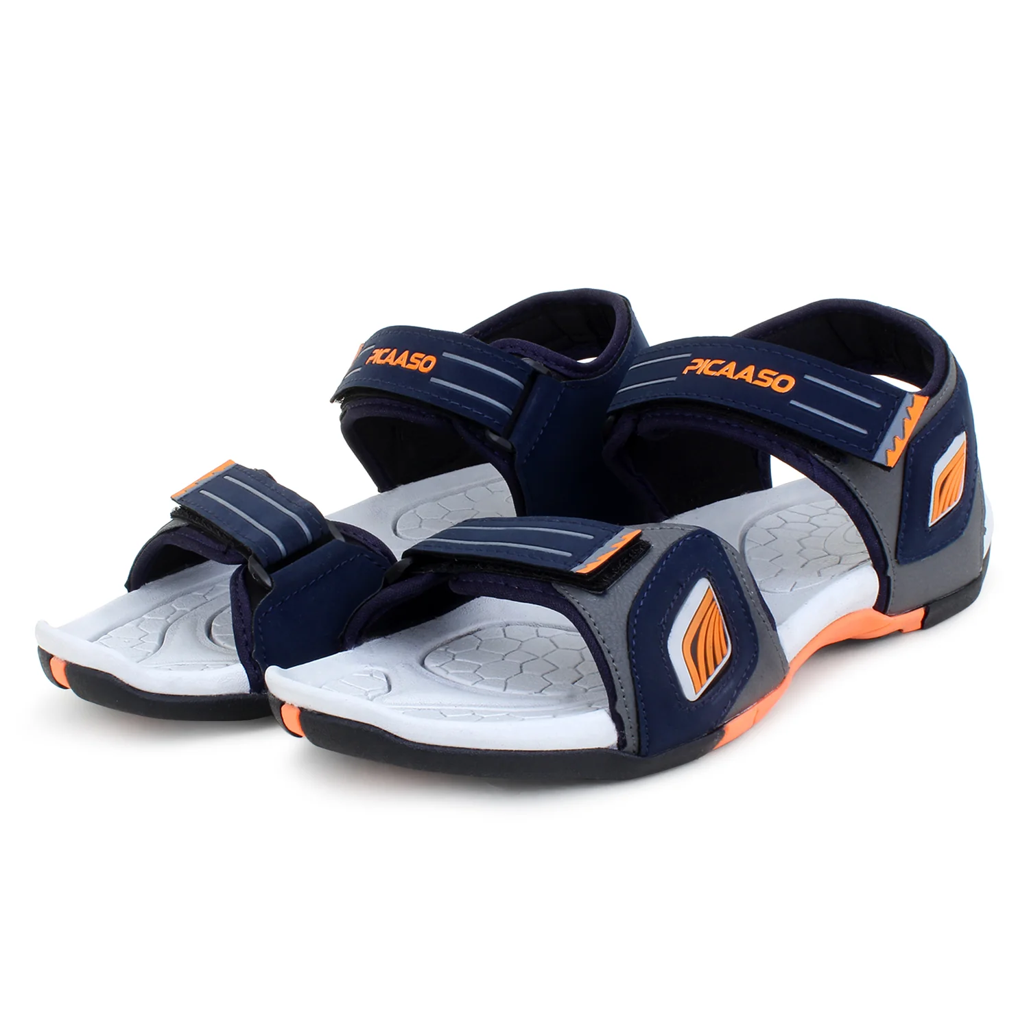 Picaaso Footwear 502_BLU-ORG (2) Men's Sandals for Global Market