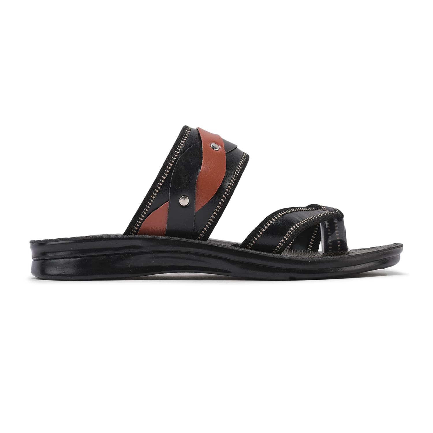 Picaaso Footwear DURO-02.BLK (3) Men's mens flat flip flop for Global Market