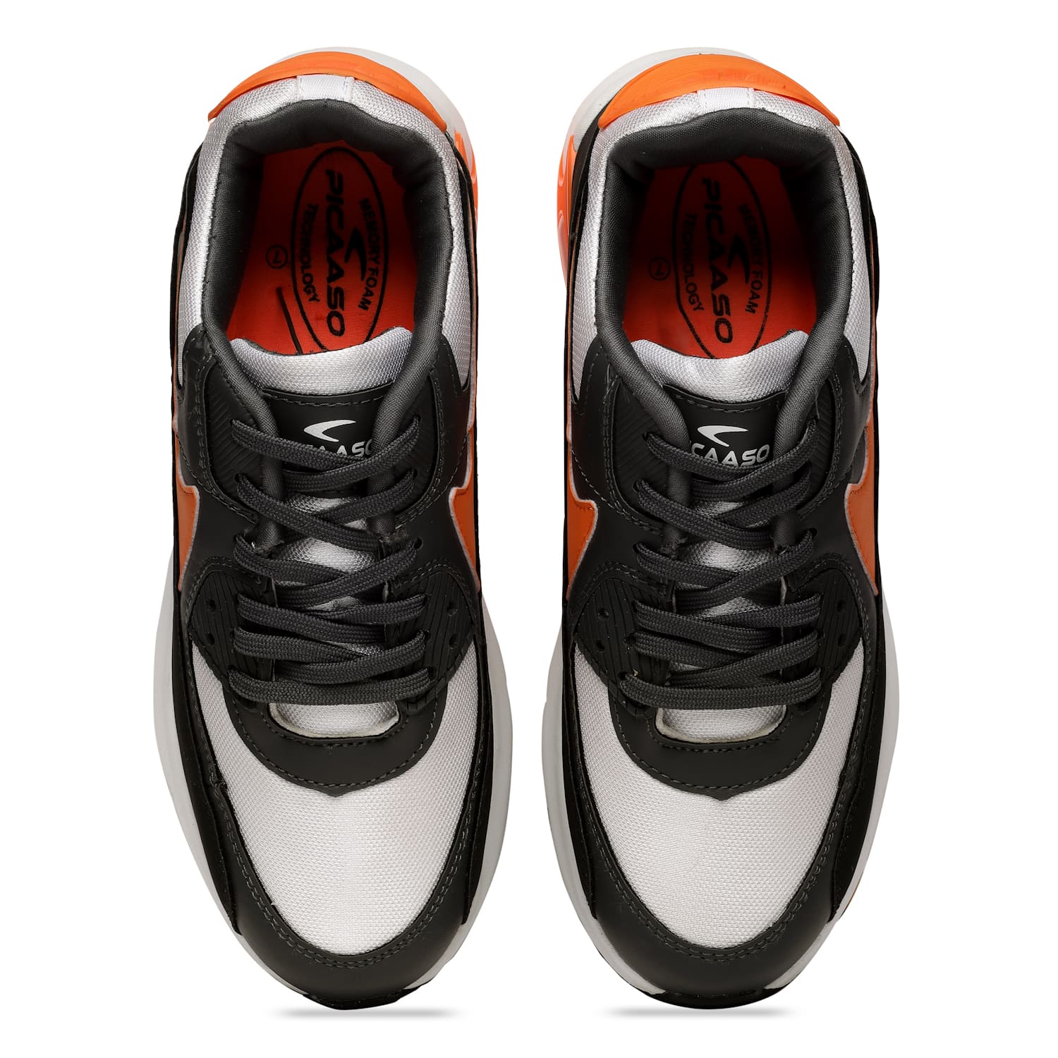 Picaaso FootwearMAX-1_WHT-ORG (4) Men's Sports Shoes for Global Market