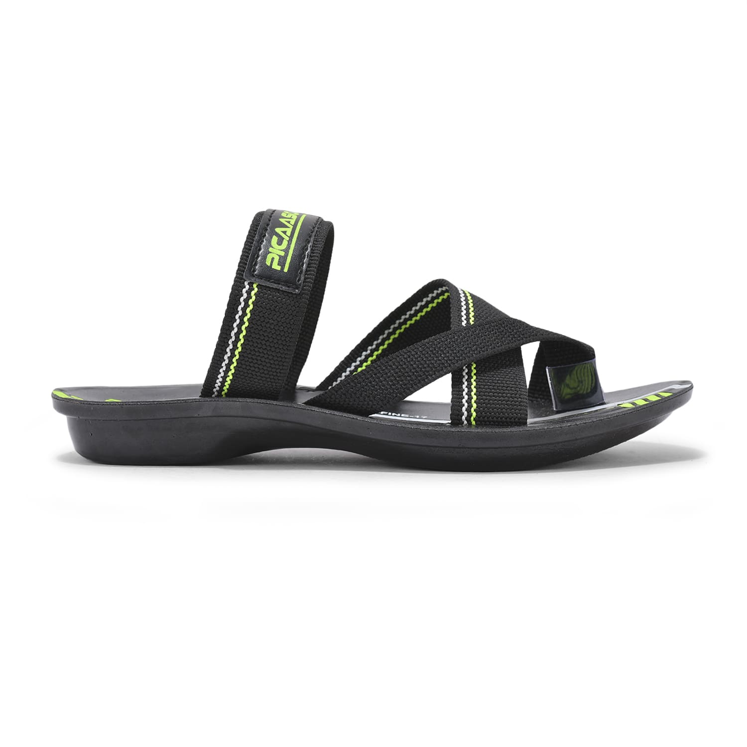 Picaaso Footwear PC-02-BLK (6) Men's mens leathher slipper FlipFlop for Global Market