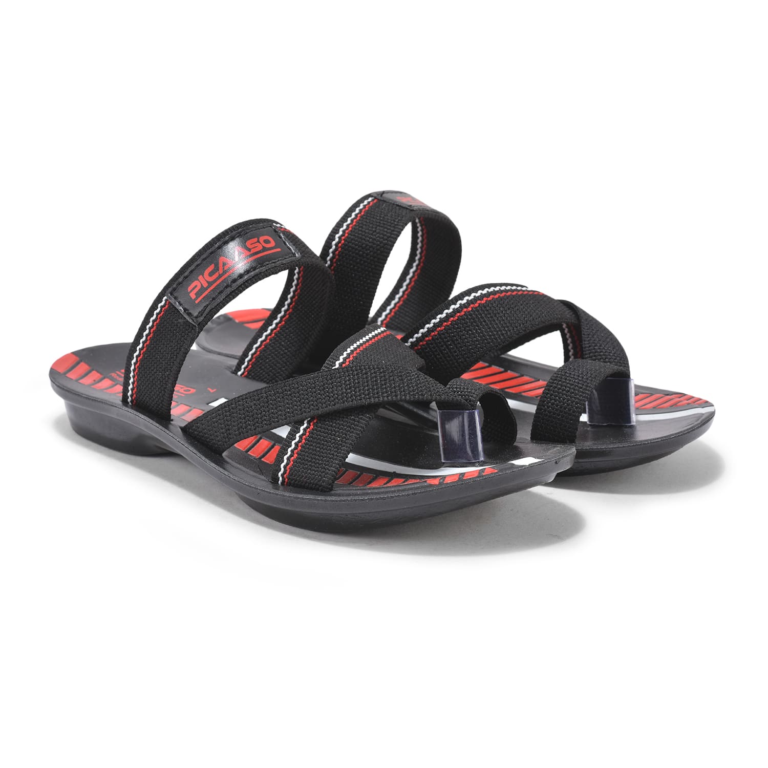 Picaaso Footwear PC-02-BLK-Red (2) Men's FlipFlop for Global Market