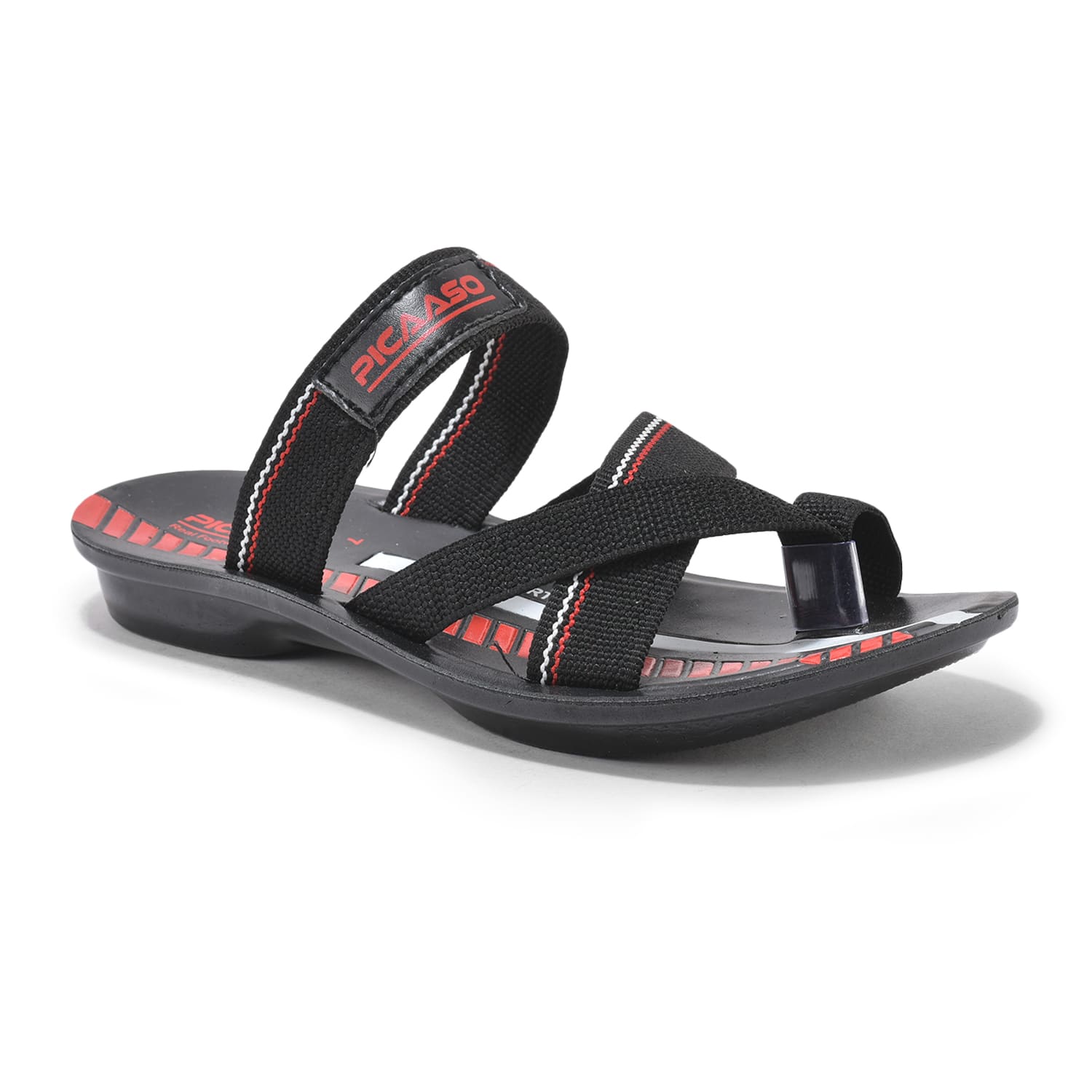 Picaaso Footwear PC-02-BLK-Red (3) Men's FlipFlop for Global Market