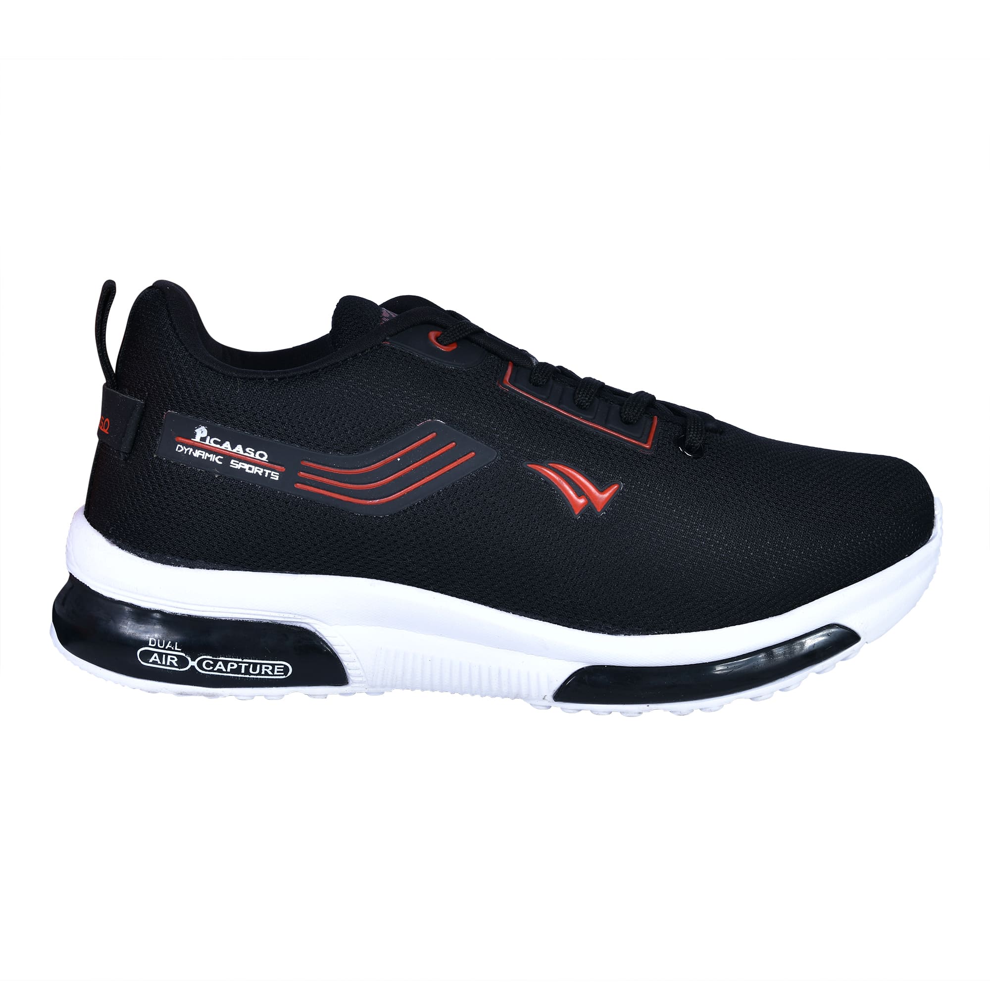 Picaaso Footwear PC-DEFENDER-2_BLK-RED (5) Men's Arch Support Running Shoes for Global Market