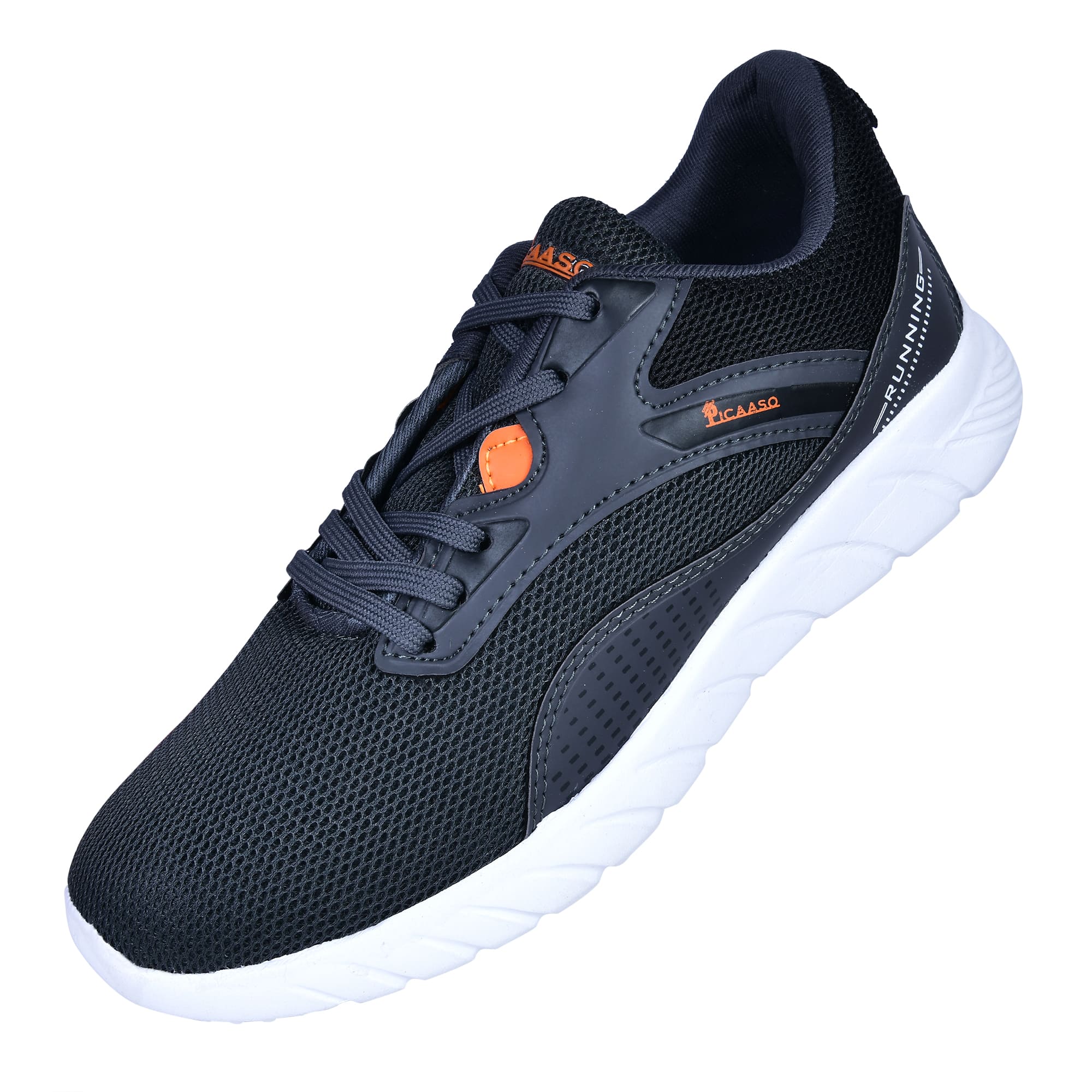 Picaaso Footwear PC-FLAME-120_D.GRY-ORG (3) Men's Sports Shoes for Global Market