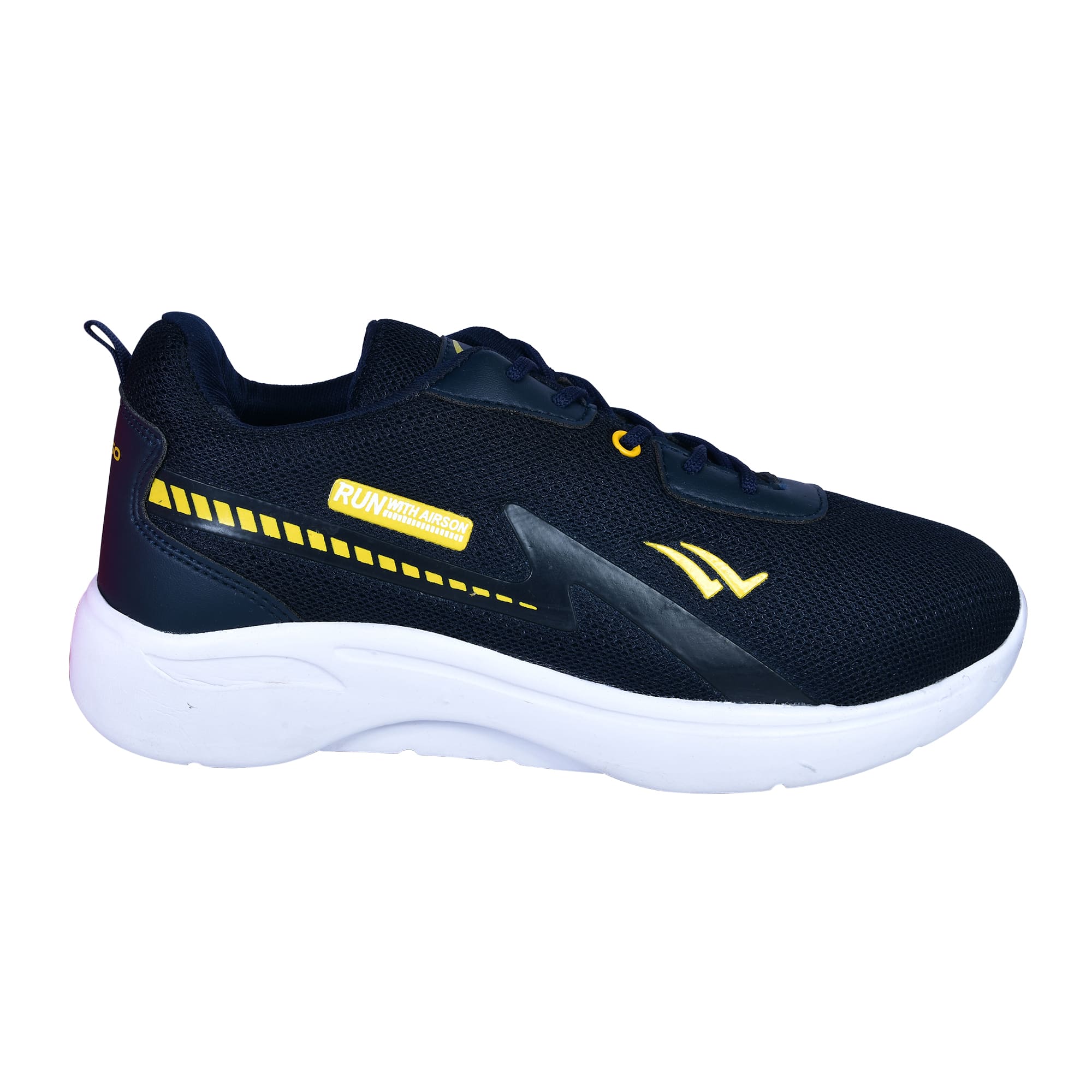 Picaaso Footwear PC-FLAME-130_N.BLU-YLW Men's Sports Shoes for Global Market