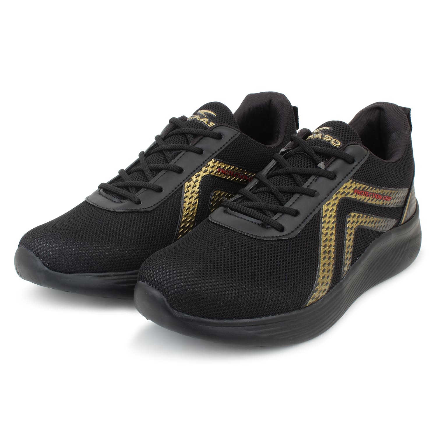 Picaaso Footwear PC-FLAME-199_F.BLK-GOLD (7) Men's Sports Shoes for Global Market