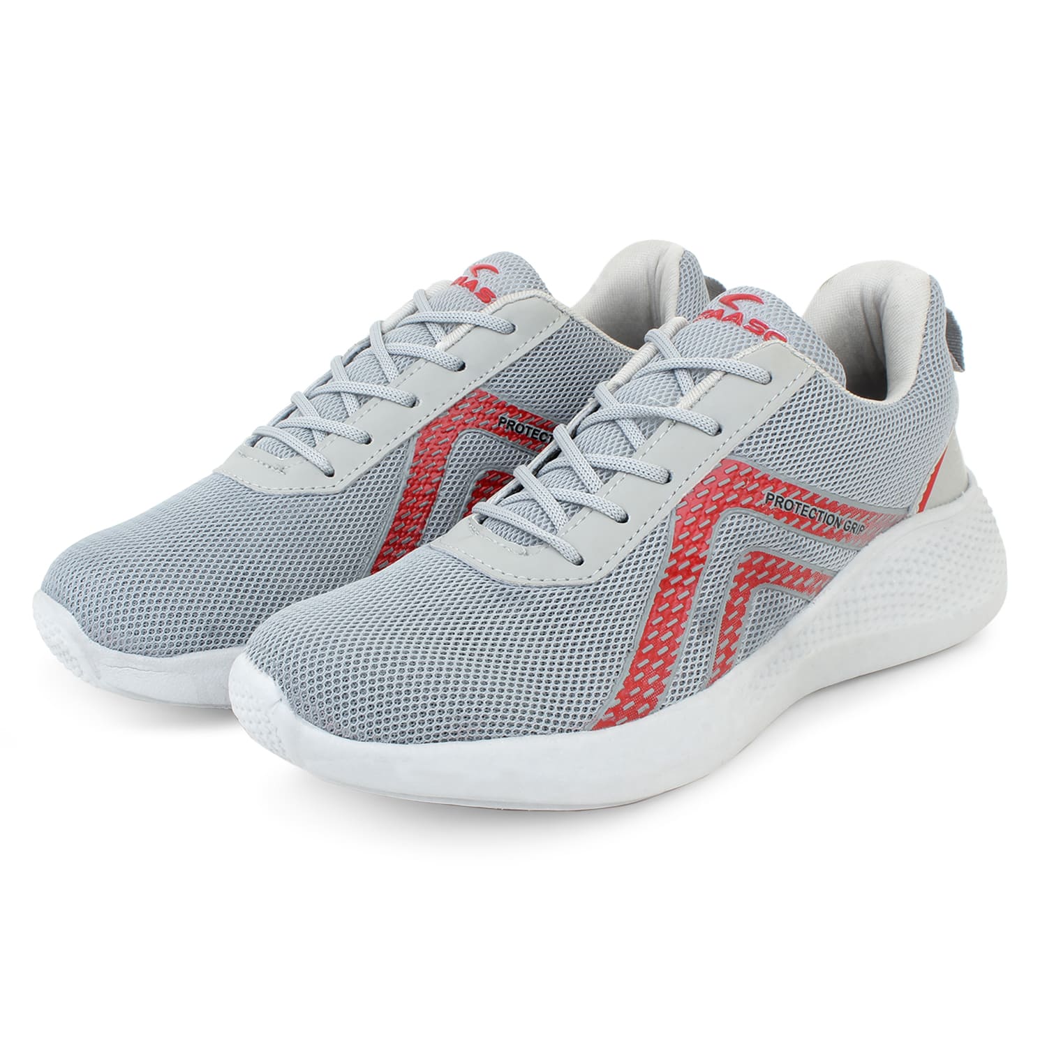 Picaaso Footwear PC-FLAME-199_L.GRY-RED (7) Men's Sports Shoes for Global Market