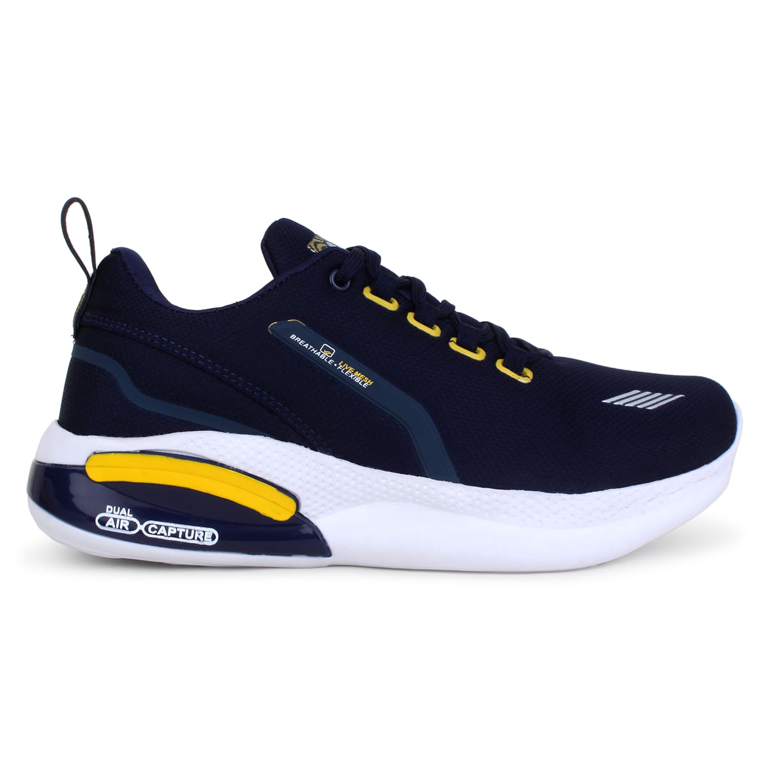 Picaaso Footwear PC-FORCE-1_N.BLU-YLW Men's Sports Shoes for Global Market