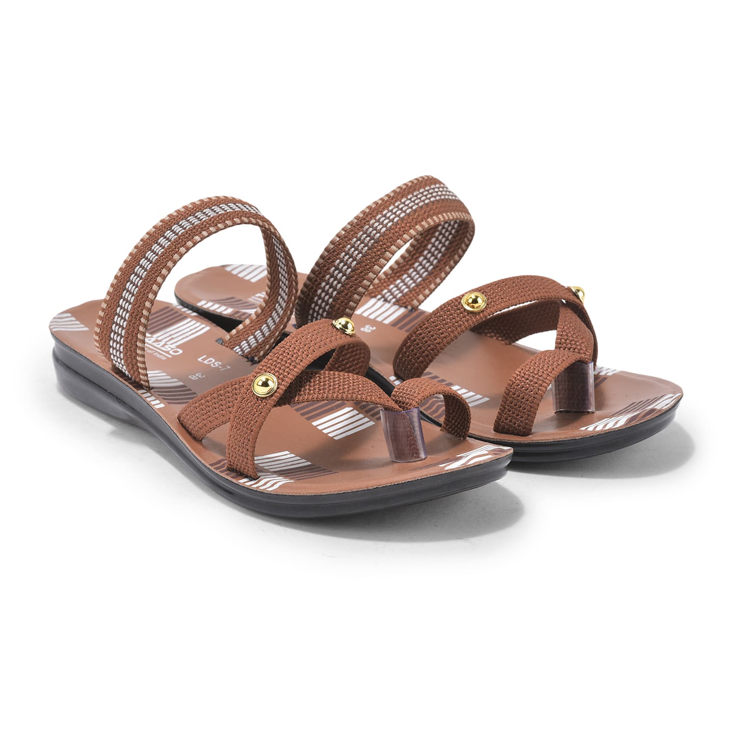 Picaaso Footwear PC-SOL-03-BRW4 Men's FlipFlop for Global Market