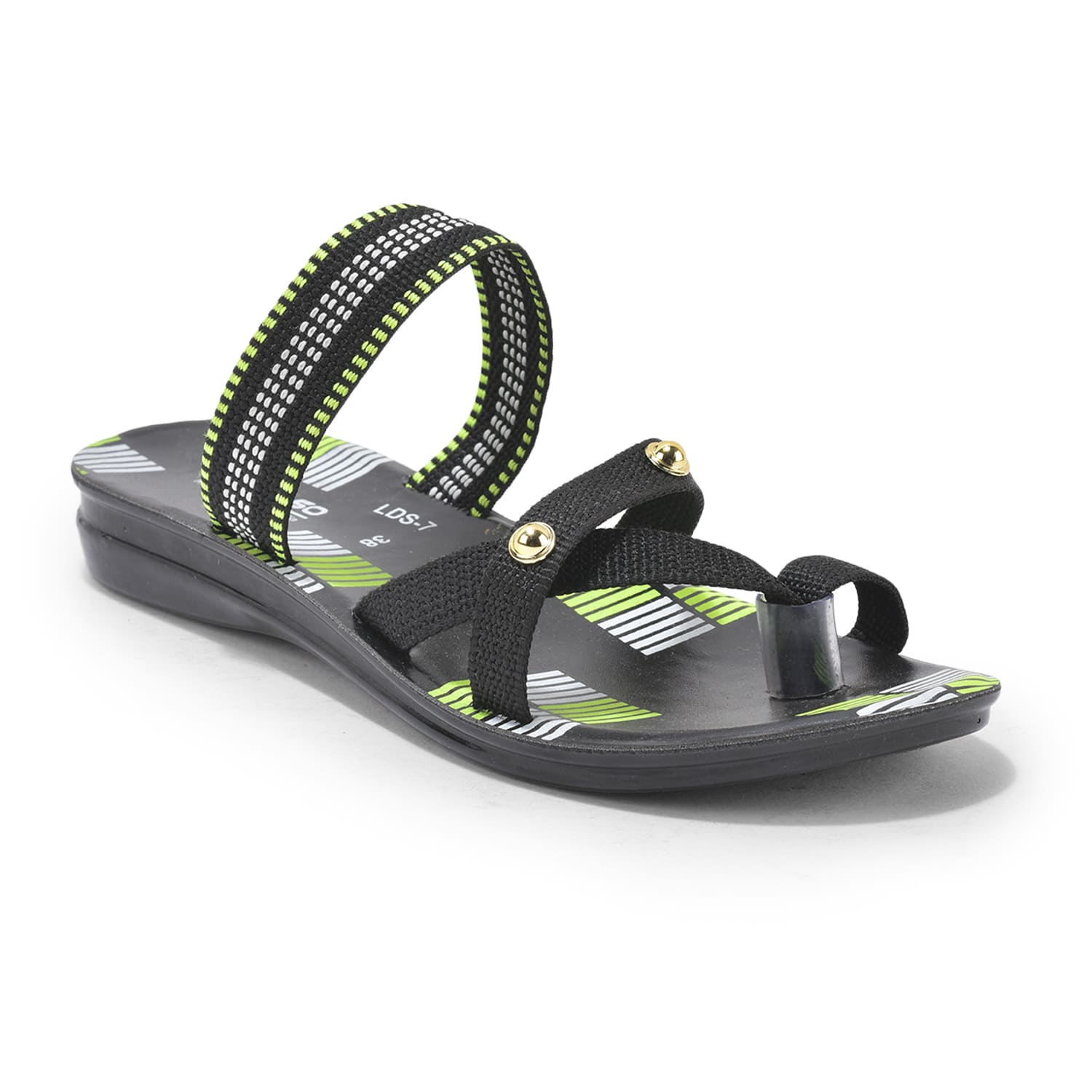 Picaaso Footwear PC-SOL-03-GRN BLK2 Women Slide for Global Market