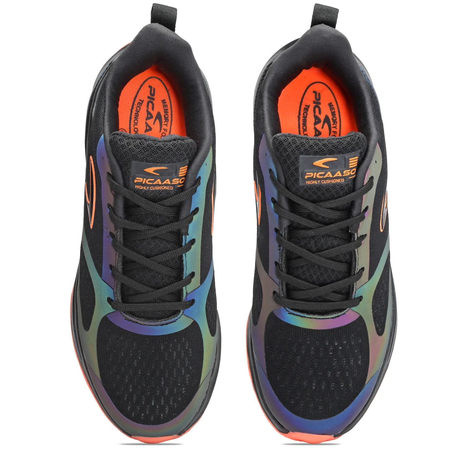Picaaso Footwear RADIUM-13_BLK-ORG (5) Men's Sports shoes for Global Market